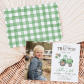 Tractor Photo Birthday Invitation | BOERDERIJ Kaart