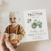 Tractor Photo Birthday Invitation | BOERDERIJ Kaart
