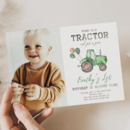 Tractor Photo Birthday Invitation | BOERDERIJ Kaart