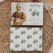 Tractor Photo Birthday Invitation | BOERDERIJ Kaart