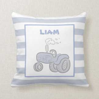 Tractor Pillow Blue Kussen