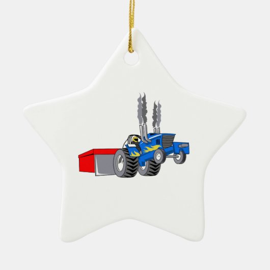 TRACTOR PULL KERAMISCH ORNAMENT (Voorkant)