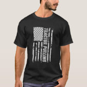 Tractor Pulling Farmers American Flag T-shirt (Voorkant)