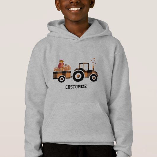 Tractor Pulling Pumpkins Sweatshirt (Voorkant)