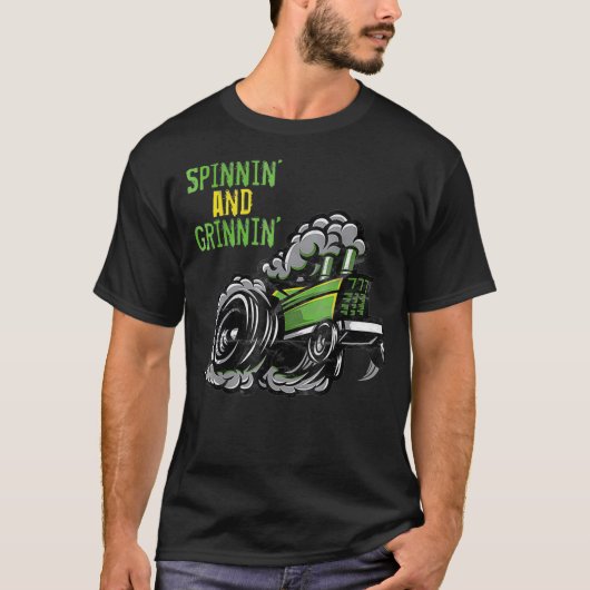 Tractor    PullingSpinnin and Grinnin Pull  T-shirt (Voorkant)