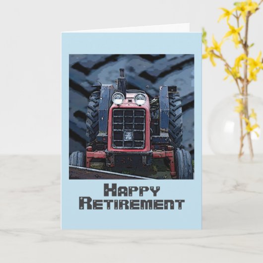 Tractor Retirement card Kaart (Gele Bloem)