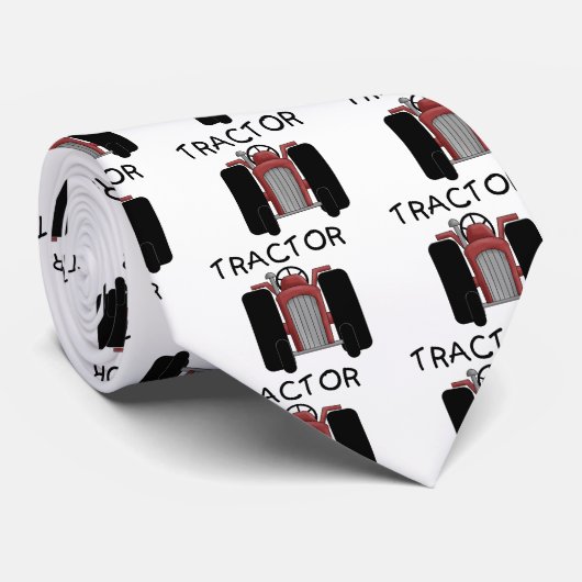 TRACTOR- Rode T-shirts en schenkingen Stropdas (Opgerold)