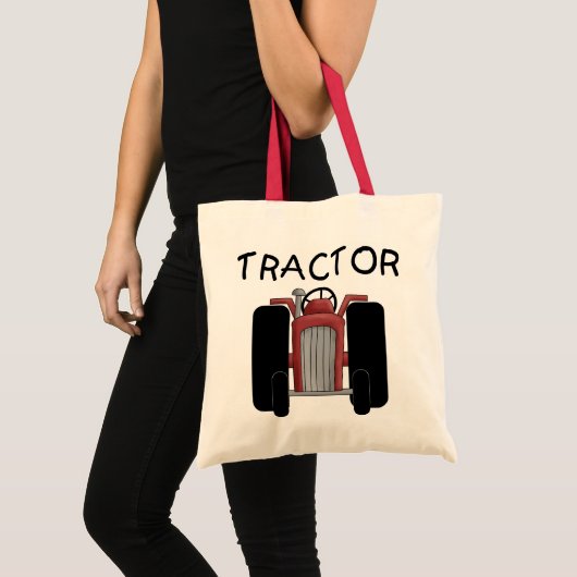 TRACTOR- Rode T-shirts en schenkingen Tote Bag (Voorkant (product))
