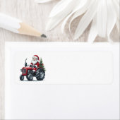 Tractor Santa Adresetiketten Etiket (Insitu)