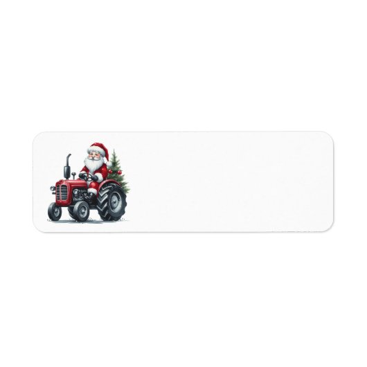 Tractor Santa Adresetiketten Etiket (Voorkant)
