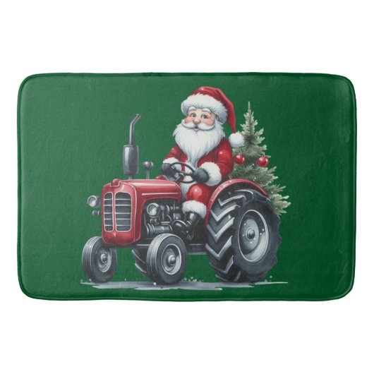 Tractor Santa Bath Mat (Voorkant)