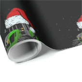 Tractor Santa Hat kerstboer familie Funny Fa Cadeaupapier (Rol Hoek)