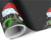 Tractor Santa Hat kerstboer familie Funny Fa Cadeaupapier (Rol Hoek)