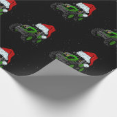 Tractor Santa Hat kerstboer familie Funny Fa Cadeaupapier (Hoek)