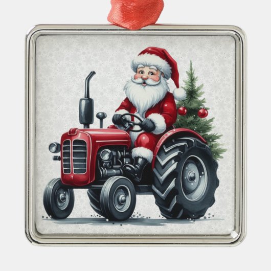 Tractor Santa Ornament (Voorkant)