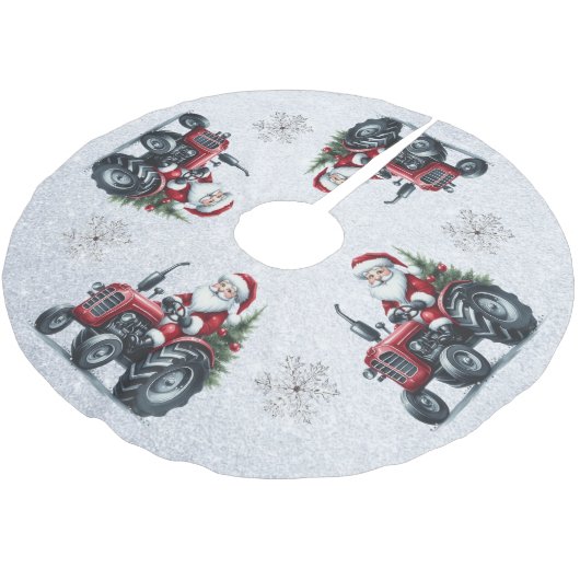 Tractor Santa Tree Rok Kerstboom Rok (Gekanteld)