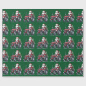 Tractor Santa Wrapping Paper Cadeaupapier (Vlak)