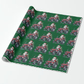 Tractor Santa Wrapping Paper Cadeaupapier (Uitgerold)