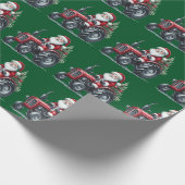 Tractor Santa Wrapping Paper Cadeaupapier (Hoek)