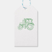 Tractor Schets Feest Favor Cadeautags Cadeaulabel (Voorkant)