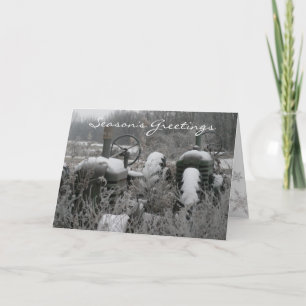 Tractor Season's Greetings Christmas Kaart