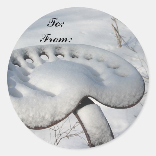 Tractor Seat Christmas Gift Label (Voorkant)