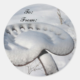 Tractor Seat Christmas Gift Label