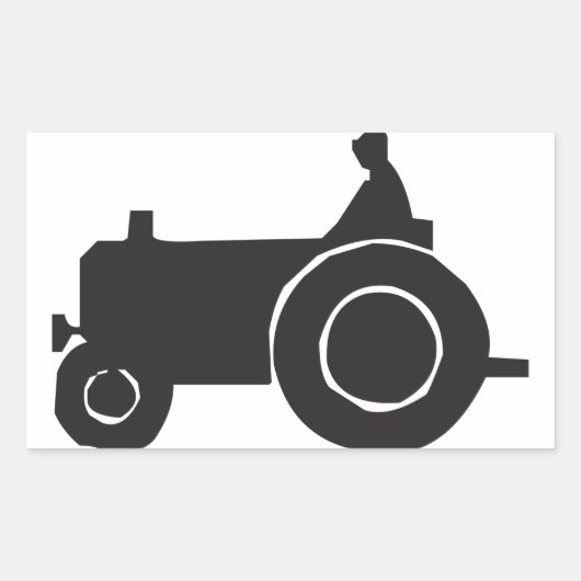 Tractor Silhouet Stickers (Voorkant)