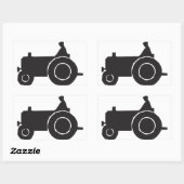 Tractor Silhouette Stickers (Vel)