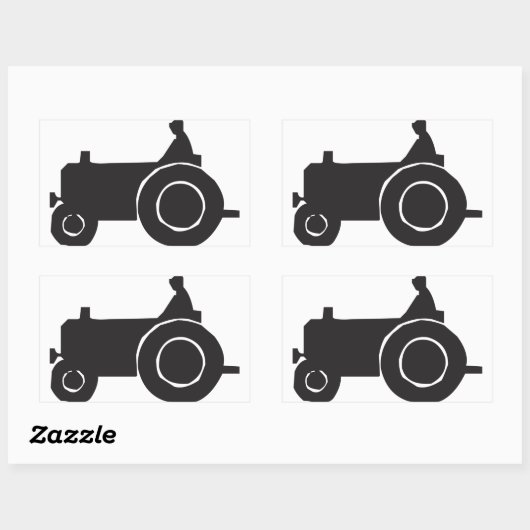 Tractor Silhouette Stickers (Vel)