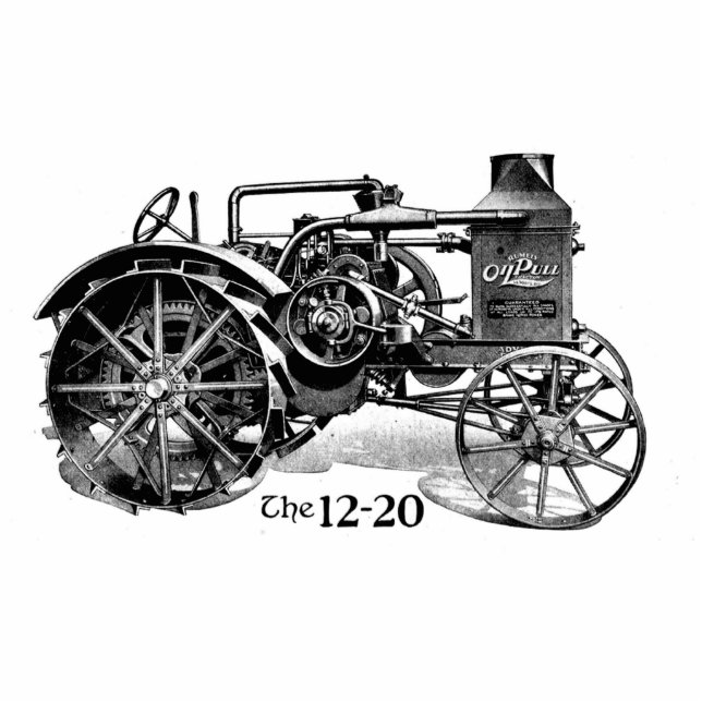  tractor staand fotobeeldje  (Voorkant)