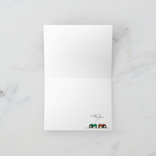Tractor Thank-You Kaart (Binnen)