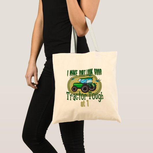 Tractor Tough 1st Birthday Tote Bag (Voorkant (product))