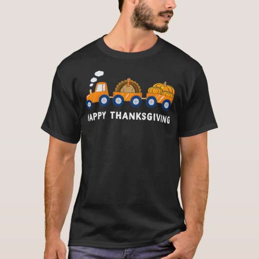 Tractor Trekken Turkije Pompoen Premium T-shirt (Voorkant)