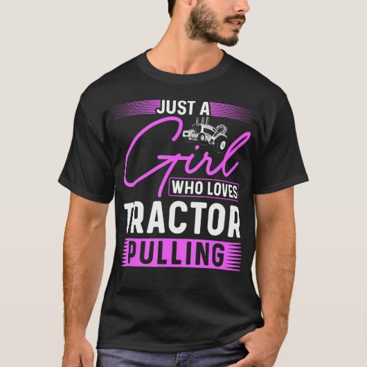 Tractor Trekkershe Is Gewoon Een Meisje Dat Van Tr T-shirt (Voorkant)