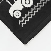 Tractor Ugly Christmas Tree Holiday Funny Xmas Boy Fleece Deken (Hoek)