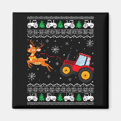 Tractor Ugly Christmas Tree Holiday Funny Xmas Boy Magneet (Voorkant)