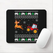 Tractor Ugly Christmas Tree Holiday Funny Xmas Boy Muismat (Met muis)