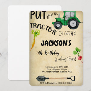 Tractor Uitnodiging