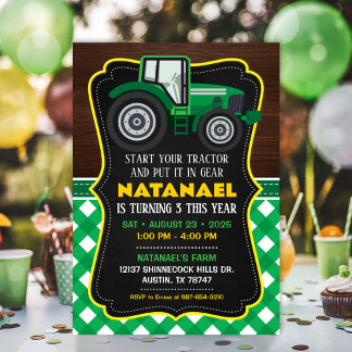 Tractor Uitnodiging voor Boerderij Verjaardagsfees