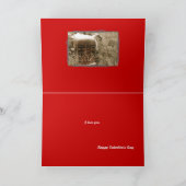 Tractor Valentijn Kaart: Rood is de kleur van de l Feestdagen Kaart (Binnen)