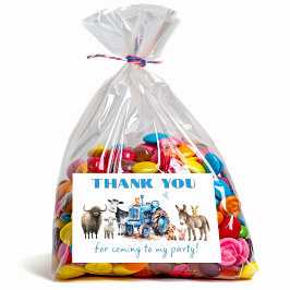 Tractor Verjaardag Boerderijdieren Dank u Rechthoekige Sticker