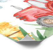 Tractor Verjaardag Eerste Jaar Foto Mijlpaal teken Poster (Hoek)