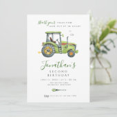 Tractor Verjaardag moderne minimalist Kaart (Staand voorkant)