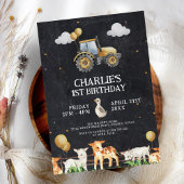 Tractor Verjaardagsfeest Waterverf Boerderijdieren Kaart