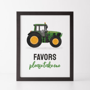 Tractor Verjaardagsfeestgunsten teken Poster