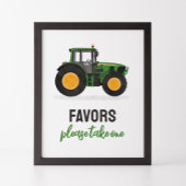 Tractor Verjaardagsfeestgunsten teken Poster