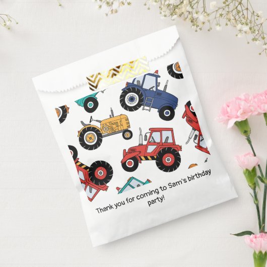 Tractor Verjaardagsfeestje Bedankzakje (Gezegeld)