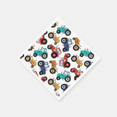 Tractor Verjaardagsfeestje Servet (Hoek)