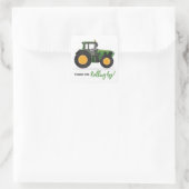 Tractor Verjaardagsfeestje Vierkante Sticker (Tas)
